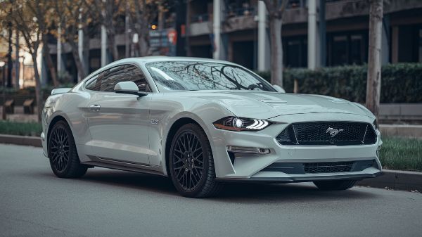 Ford Mustang for auto body repair parma auto body repair parma white vehicle completed