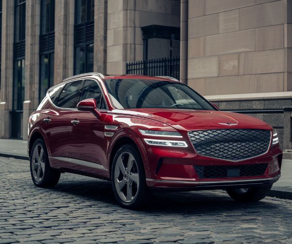 Red Genesis GV70 certified collision repair red g70 car-Genesis Certified Collision Repair