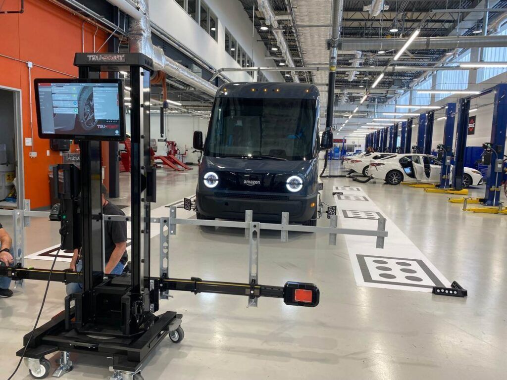 Amazon-Van-ADAS-repair-Axelrod-Collision adas sensor calibration on amazon van